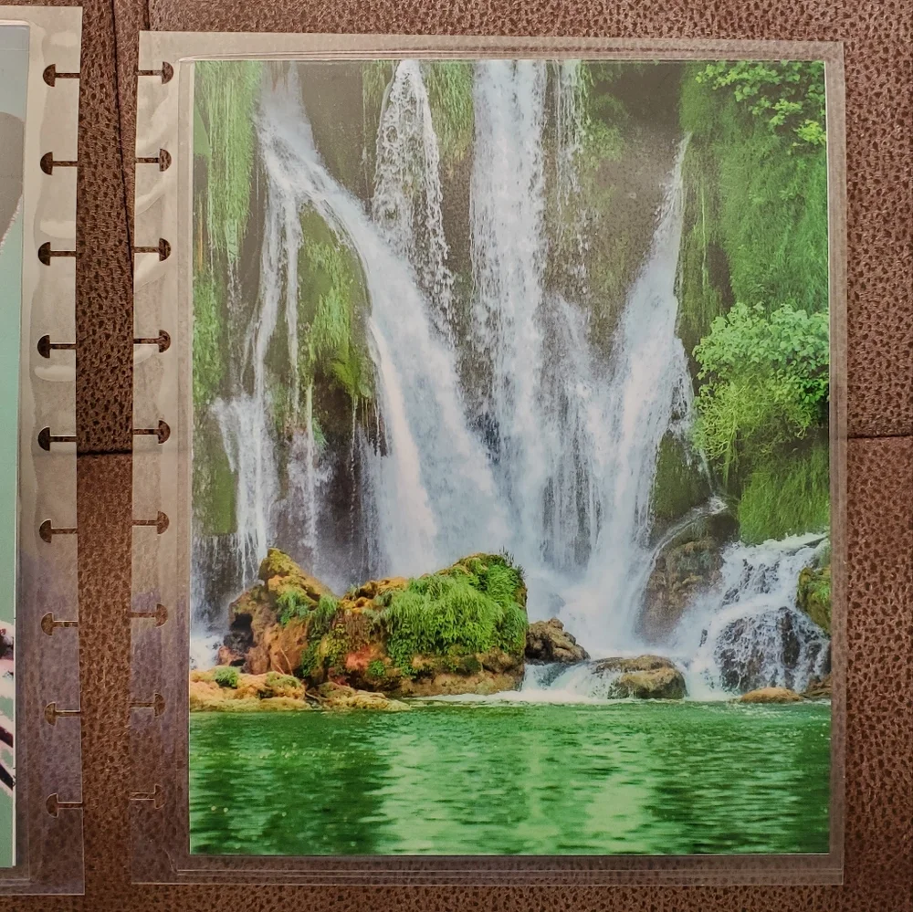 Happy Planner classic sized cover homemade Psalm 27:1 mountains *defects*